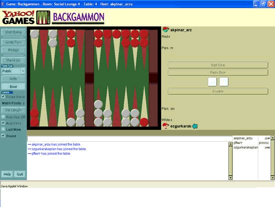 play backgammon with yahoo backgammon